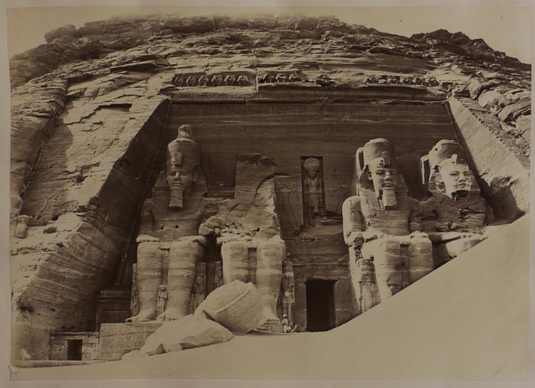 Item #15 [Album with Twenty-One Original Albumen Photos of the Ancient Temples of Egypt (Djoser Pyramid in Saqqara, Temples in Dendera, Karnak, Luxor, Abu Simbel, Philae Island), Nile’s First Cataract, Tombs of the Califs and Sultan Hassan Mosque in Cairo, the Bacchus Temple in Baalbec, Wailing Wall in Jerusalem, the Valley of Josaphat, and others, Titled:] Documents Archéologiques sur la Egypte. Nubie. Syrie. P. Verdier de Latour, 1875. MIDDLE EAST, ISLAMIC WORLD - EGYPT, ca. 1830 - d. 1869.