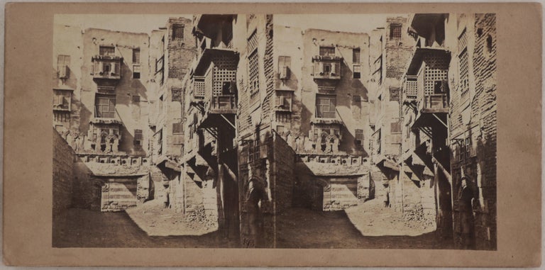 Item #209 [Collection of Twenty Early Original Albumen Stereoview Photographs of Egypt, Showing Cairo, Ancient Egyptian Temples and Sites along the Nile and Suez Canal Under Construction]. MIDDLE EAST, ISLAMIC WORLD - EGYPT.
