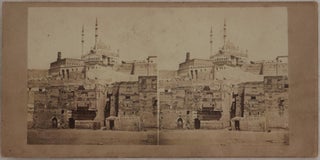 [Collection of Twenty Early Original Albumen Stereoview Photographs of Egypt, Showing Cairo, Ancient Egyptian Temples and Sites along the Nile and Suez Canal Under Construction].