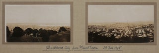 [Two Albums with 192 Original Gelatin Silver Snapshot Photos Taken by British Travellers, Including 142 photos from a Car and Railway Trip Across New Zealand’s North and South Islands, 29 photos of Southern Australia from Perth to Sydney, and Views of Rarotonga, Tahiti, Moorea, Celebration of Crossing the Equator, etc.]