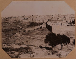[Album with Fifty Large Original Albumen Photographs Showing Religious Sites and Views of Jerusalem, Bethlehem, and Jaffa.].