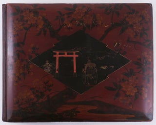 [Attractive Lacquered Album with 112 Original Photographs of Japan, China, Singapore, Samoa, and Hawaii, Including Interesting Images of Nikko Temples and Processions, Tea Houses, Villages and Hotels around Lake Hakone, Streets of Tokyo, and Nara, Panoramas of Penang and Hong Kong, Scenes of Execution in Canton, Portraits of “Maoris” and Samoans, etc., Titled]: Around the World, 1900.