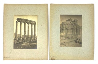 [Collection of Seventeen Loose Original Gelatin Silver Photos Showing Streets and Buildings of Baalbek and Beirut, and the Ruins of Heliopolis].
