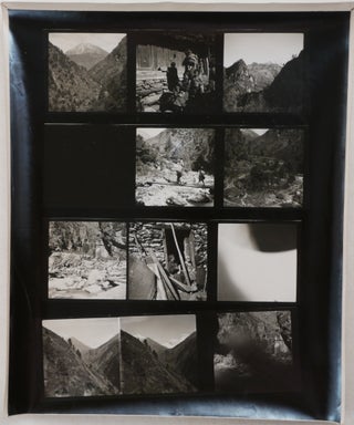 [Collection of Twenty-Four Gelatin Silver Contact Sheets with 272 Original Photos, Documenting the “Daily Mail Himalayan Expedition in search of the Yeti” in January-June, 1954 and Showing Namche Bazar, Those, Junbesi, Phortse, and Thame Villages, Local Sherpa People, Tengboche Monastery and Monks, a “Hermit and Cell above Dingboche,” a Man “Carving Sacred Inscriptions on Stone,” Expedition Members, Bhote Kosi and Dudh Kosi Valleys, Ama Dablam and Taboche Mountains, Barun Glacier and Pass, Hongu Glacier, Everest Range, “Footprints of the Abominable Snowman,” &c.; With: First Edition of Stonor’s Account of the Expedition, “The Sherpa and the Snowman” (London, 1955)].