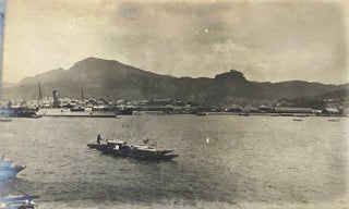 [Album with 74 Original Gelatin Silver Photographs and Two Printed Postcards, Showing USS “Dale” and other Warships of the US Asiatic Fleet, Chinese Troops, Camps, Artillery Guns and Scenes of Destruction during the Xinhai Revolution, China Inland Mission Boys School in Chefoo (Yantai), Scenes of Forceful Removal of a Queue of an Elderly Chinese Man, &c.].