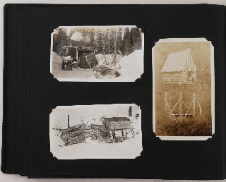 [Album with over 210 Original Gelatin Photographs of Alaska, Showing Central Alaska (Mt. Denali, Mt. Susitna, Knik Arm, Tanana and Susitna Rivers, Cache Creek, Curry – Now a Ghost Town, Mining and Survey Camps), Anchorage Environs, Kenai Peninsula (Lake Kenai, Resurrection River, Bald Mountain, Tustumena glacier, Nuka Bay glacier), Prince William Sound, the Inside Passage, Latouche Village, Portraits of Yupic People, Scenes of Dog Mushing, Hunting, Fishing, and Gold Panning, Alaskan Wildlife, Russel Merril’s Plane, &c.].