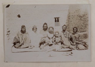 [Album with 67 Early Original Photographs (Gelatin Silver photos and Cyanotypes) of French Sudan, Showing Hombori (French Military Post, Hombori Mountains, Native Village), Timbuktu, Bourem, Bamba, “Le Mage” Niger River Steamer, Portraits of Fula, Songhai, Tukulor, Ikelan, Tuareg, Moor and Bambara People, “Notables de Tombouctou,” Family of a Local Chief, Scenes with Native Soldiers Paying Honours to the Flag, Public Celebration during the 14th of July 1901, &c.].