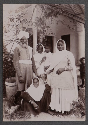 [Album with 139 Original Gelatin Silver and Albumen Photos of Northern India, Showing Philander Smith College (Methodist Residential School), Its Principal, Teachers and Students, Mussoorie, Landour, Nainital, Delhi, Agra, and Excellent Ethnographic Portraits of Indian People: Tailors, Servants and Ayahs, Coal Burners, Sweepers, Water Carriers, Coolies, Artisans, Sellers in Various Shops (General Merchant, Sweetmeat, Fruit and Vegetable, “Moody Shop,” Stick Maker, Goldsmith, Wood Carver, “Cashmere Cloth”), &c.].