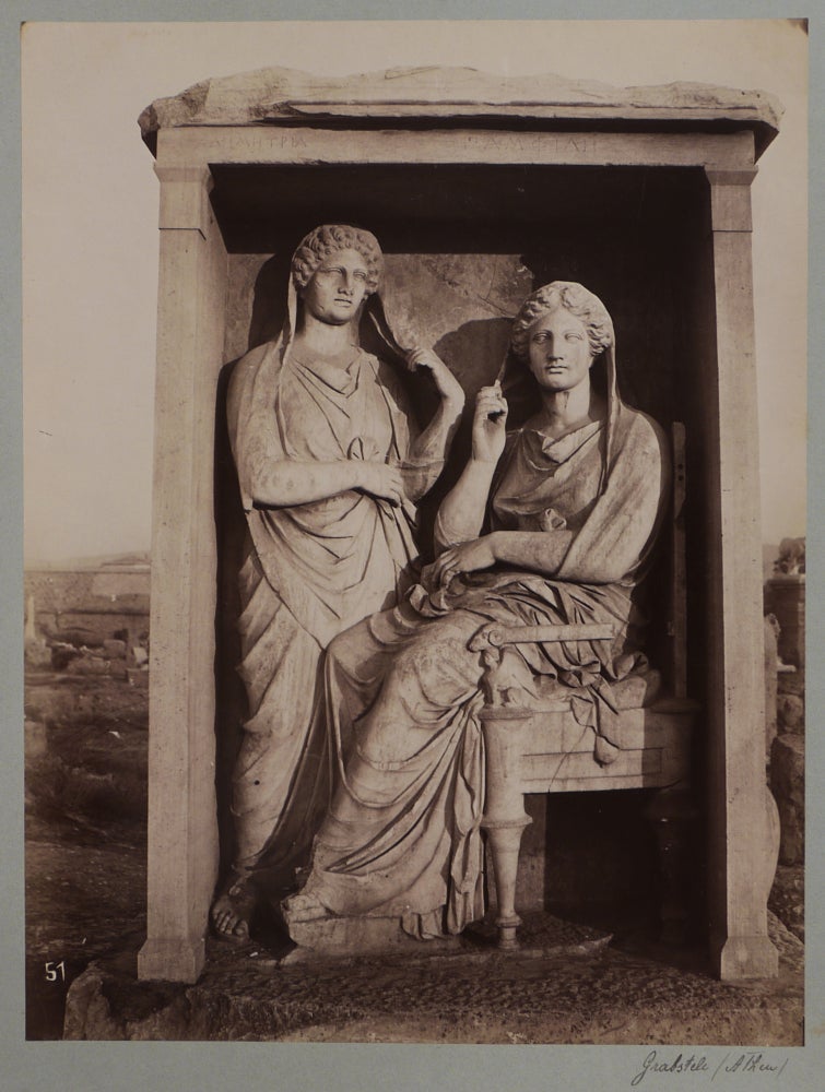 Item #77 [Collection of Twenty-one Large Albumen Photographs of Classic Period Sights in Greece with Eighteen Taken in Athens with an Emphasis on the Acropolis Including Photos of the Parthenon, Olympieion, Erechtheion, Theater and the Temple of Athena Nike]. EUROPE - CLASSIC GREECE.